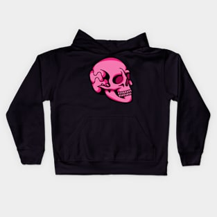 Skull pink Kids Hoodie